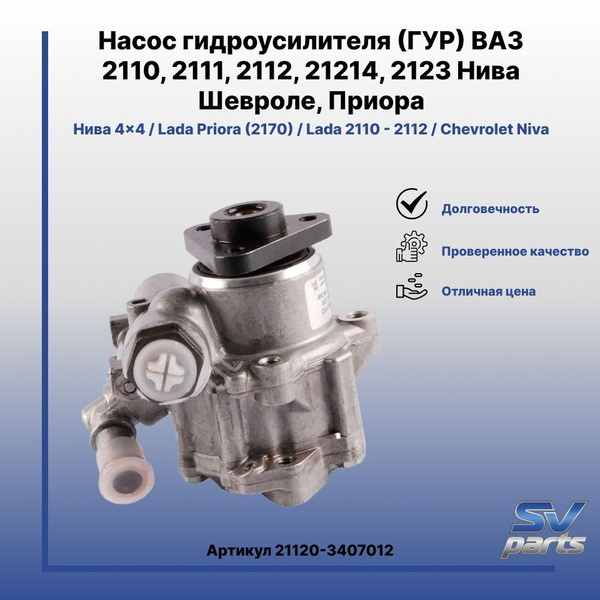 Насос гидроусилителя (ГУР) ВАЗ 2110, 2111, 2112, 21214, 2123 Нива ...