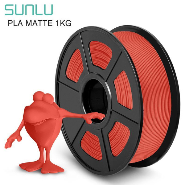 PLA Пластик для 3D принтера SUNLU 1кг, Матовый красный (Matte Red) PLA ...