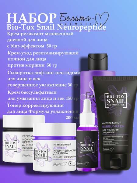 Подарочный неабор Bio-Tox Snail Neuropeptide №5 Кремы + Сыворотка + для ...
