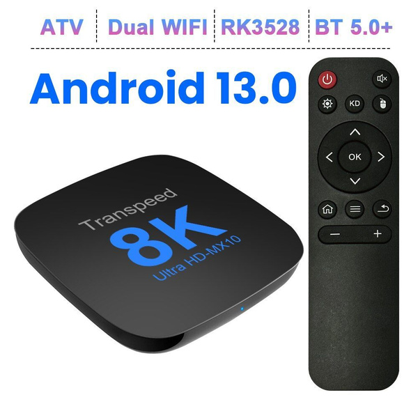 Медиаплеер приставка 8К, USB, RJ-45 Ethernet, HDMI, черный, Android ...
