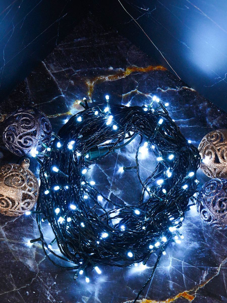 Гирлянда новогодняя для украшения на елку и окно уличная 20 метров ...