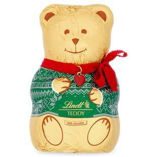 Lindt Teddy шоколадный медведь из молочного шоколада в зеленом свитере ...