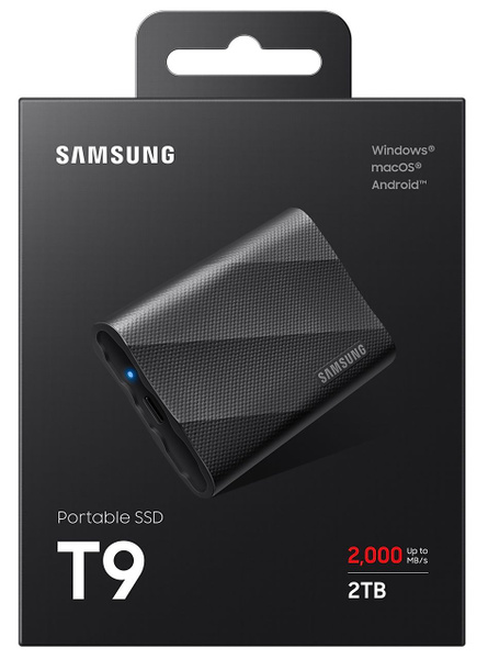 2 ТБ Внутренний SSD-диск Samsung T9 20Gbps Type-c USB 3.2 Gen2 Скорость ...