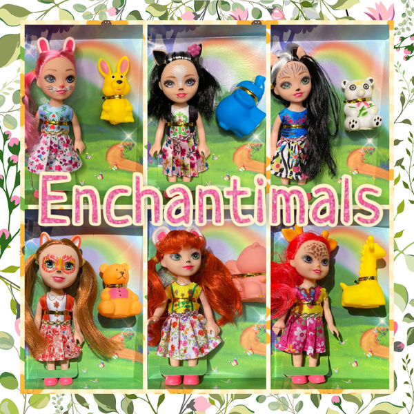 Набор из 6 кукол Энчентималс с животными. Сказочные куклы Enchantimals ...