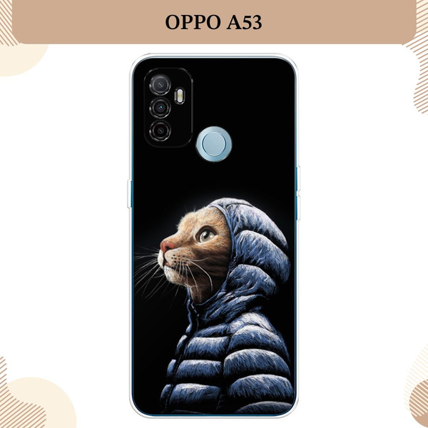 Силиконовый чехол на Oppo A53 / Оппо A53 Кот в капюшоне - купить с ...