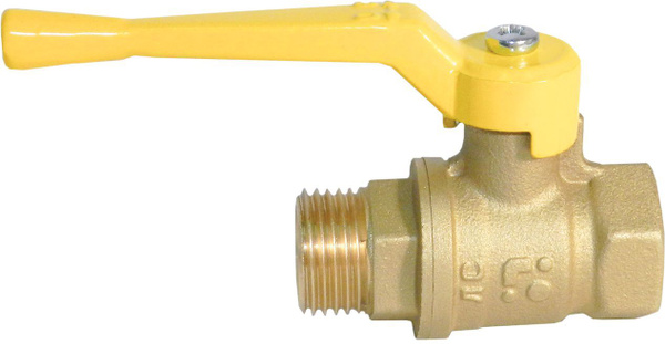 Кран газовый 1/2" шаровой d15, гайка-штуцер, рычаг БАЗ Россия купить на ...
