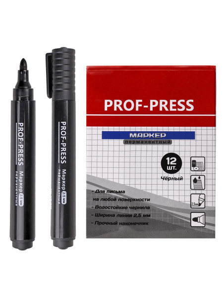 Prof-Press Маркер, толщина: 2.5 мм, 12 шт. купить на OZON по низкой ...