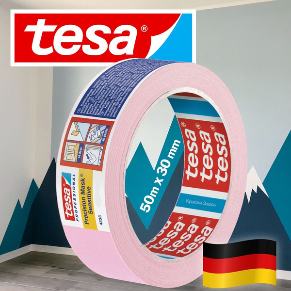 Малярная лента tesa 104217 30 мм 50 м, 1 шт - купить с доставкой по ...