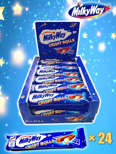 Milky Way Crispy Rolls / Милки вей Криспи Роллс 22,5 гр*24 шт - купить ...