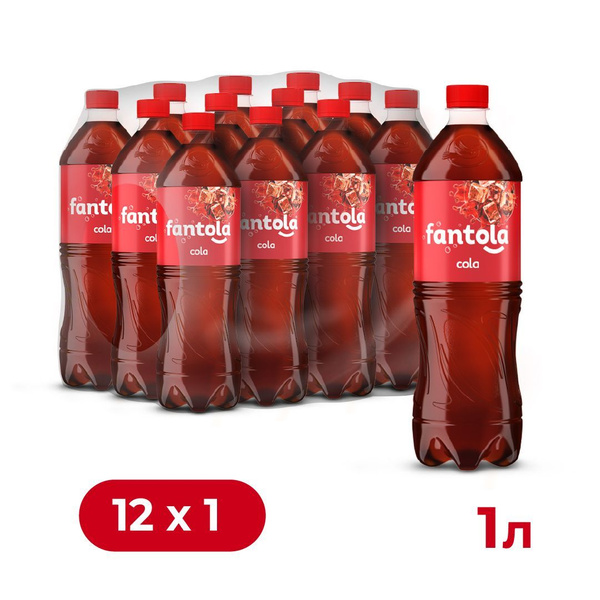 Газированный напиток Fantola "Cola", 12 шт по 1 л / Лимонад / Фантола ...