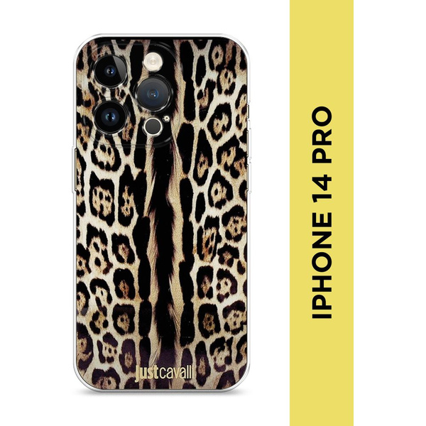 Силиконовый чехол на Apple iPhone 14 Pro / Айфон 14 Про "Леопард ...