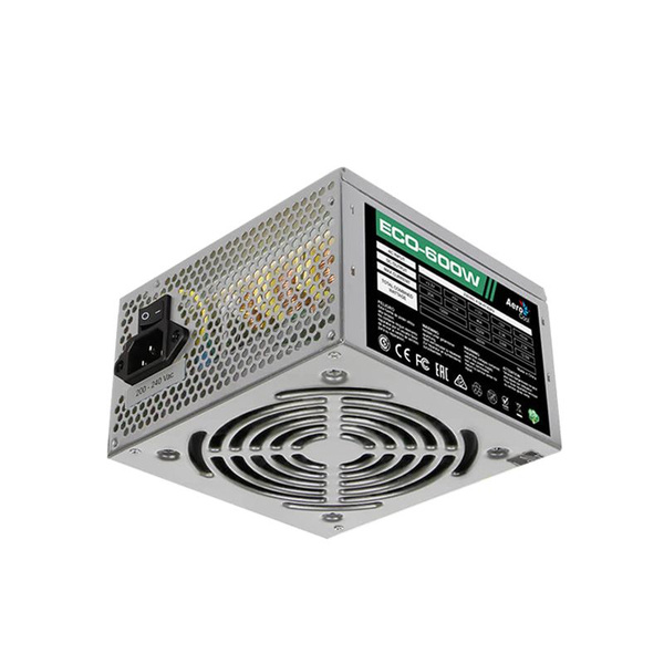 Блок питания 600Вт Aerocool ECO-600W ATX v2.3 Haswell, вентилятор 12 см ...