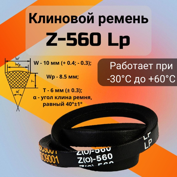 Ремень 1630 (поликлин.) 560 дв. с ГУР 6РК (БРТ)