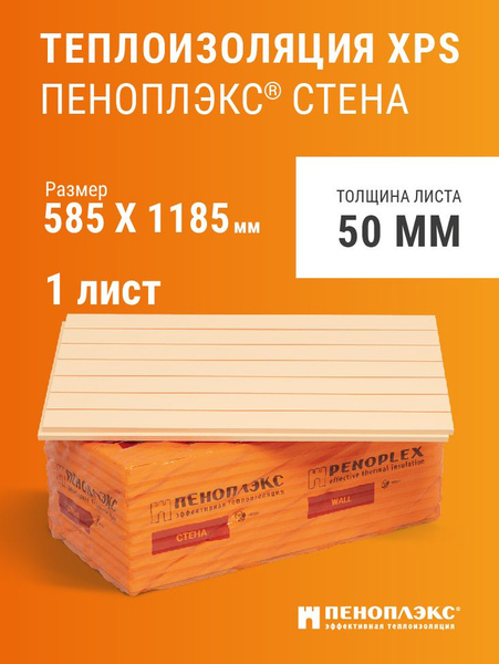 Пеноплэкс 50мм СТЕНА утеплитель из экструзионного пенополистирола ...