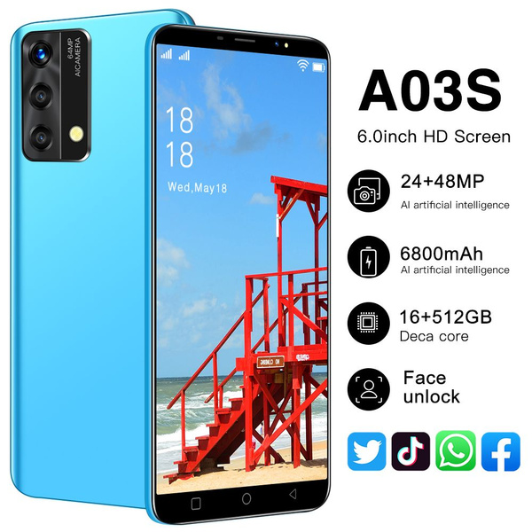 Характеристики Смартфон Android-смартфон, A03S , 5G, WiFi, поддержка ...