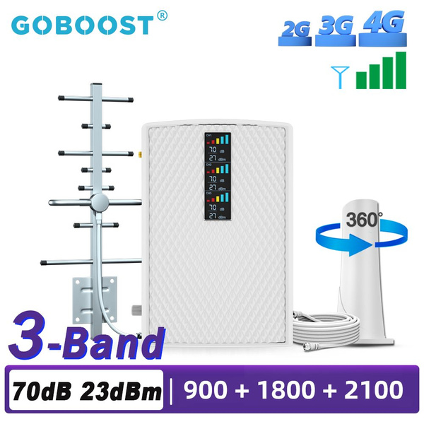 усилитель сигнала сотовой связи 3 группа 900 1800 2100 B8 B3 B1 GSM DCS ...