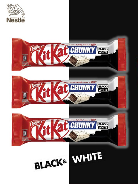 Батончик KitKat Chunky Black & White / Кит Кат Чанки Блэк Вайт , 42 г ...