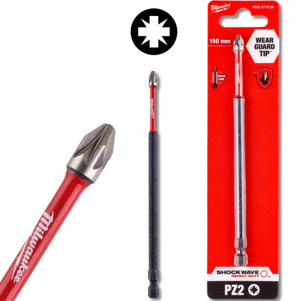 Бита Milwaukee Shockwave PZ2 150мм купить на OZON по низкой цене ...