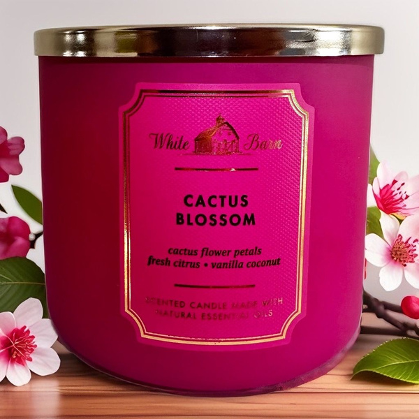 Свеча ароматическая Bath and Body Works "Cactus Blossom", 9 см х 10 см ...