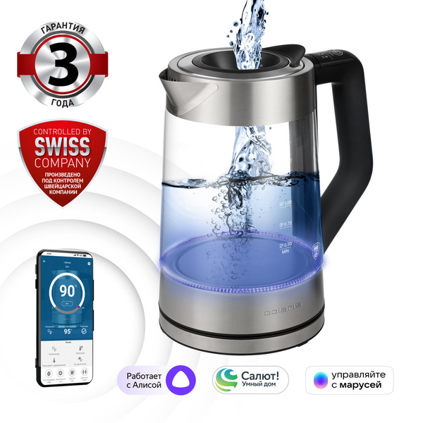 Умный электрический чайник Polaris PWK 1725CGLD WIFI IQ Home с ...