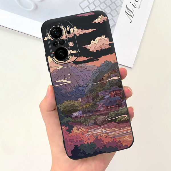 Чехол для Xiaomi Poco F3, Эстетичный, с милой мультяшной росписью ...