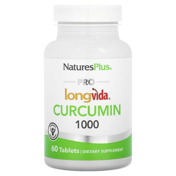 Natures Plus Pro, Longvida Curcumin 1000 мг, 60 таблеток - купить с ...