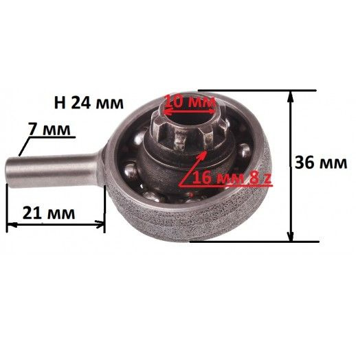 Подшипник качения (пьяный) для перфоратора MAKITA HR 2450, HR 2470 ...