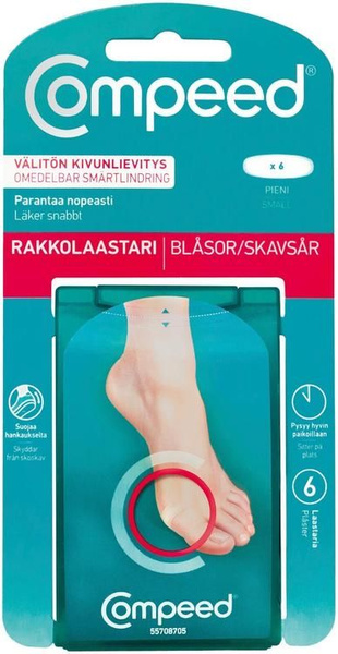 Пластырь "Compeed" от влажных мозолей на ногах, маленький размер, 6 шт ...
