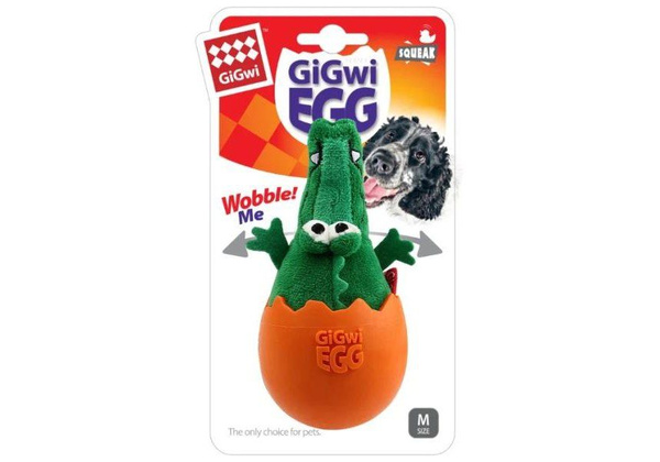 Игрушка для собак GiGwi GIGWI EGG "Крокодил" с пищалкой - купить с ...