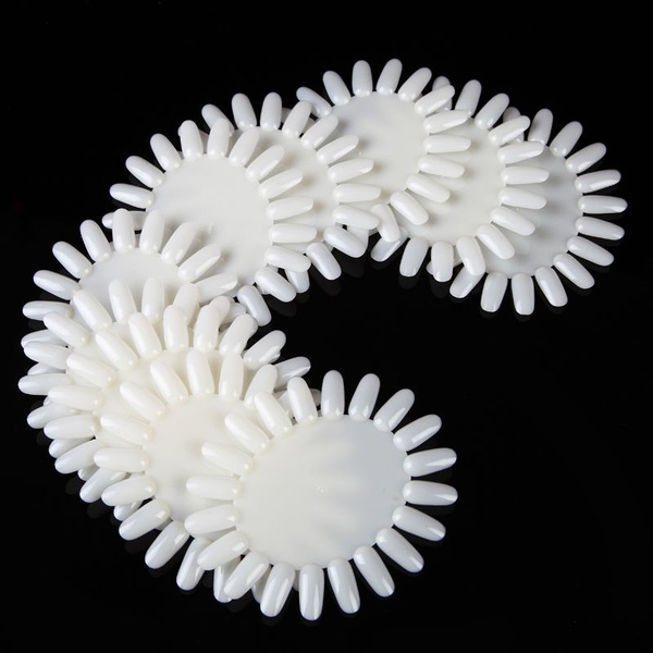 Типсы на кольце для дизайна ногтей/ Палитра для гель лаков веер ...