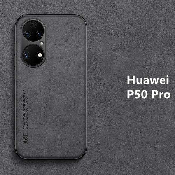 Кожа чехол для Huawei P50 Pro Магнитное притяжение внутри ( Хуавей P50 ...
