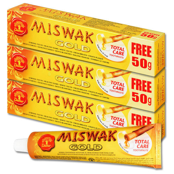 Зубная паста DABUR Miswak Gold, 170 г, 3 шт. - купить с доставкой по ...