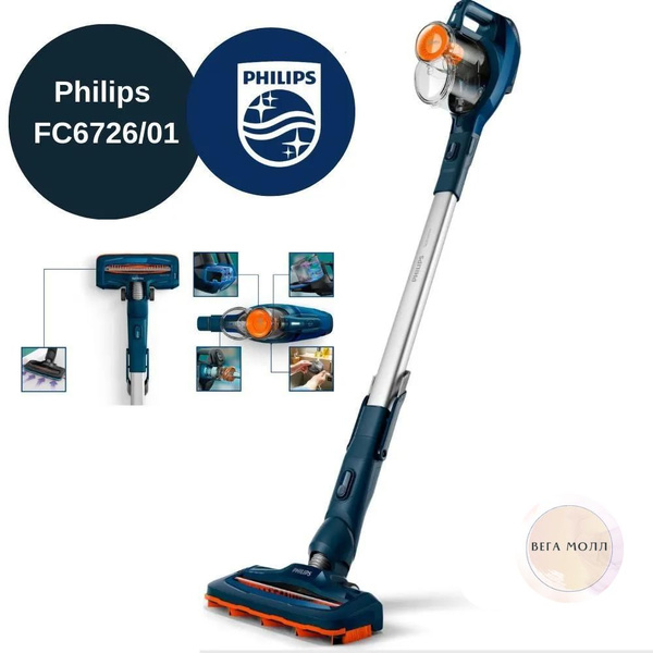 Беспроводной пылесос Philips FC6726/01, черный купить на OZON по низкой ...