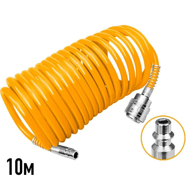 Шланг 10м для компрессора спиральный INGCO AH1101 AH1101 для шин по ...