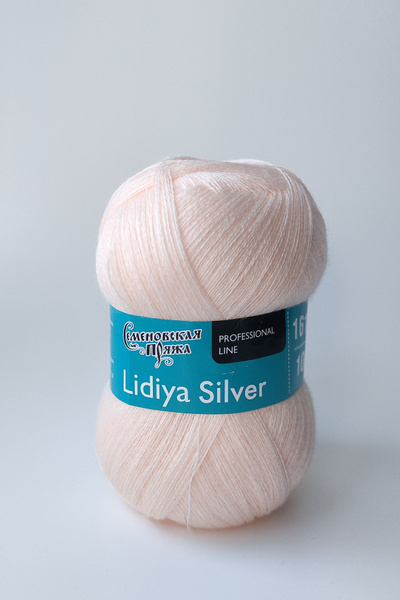 Пряжа для вязания 10шт Семёновская Лидия Сильвер (Lidiya silver) / 50% ...