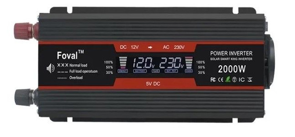 Автомобильный преобразователь напряжения 2000 Вт 12В-220В инвертор ...