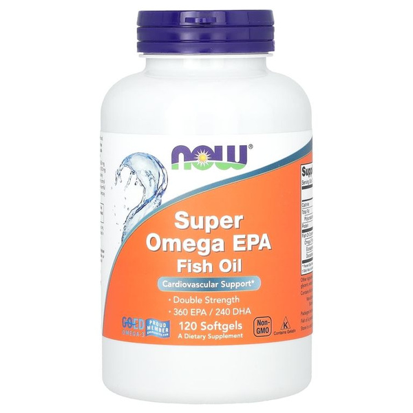 Now Foods, Super Omega EPA, Омега-3 двойная сила, 120 капсул - купить с ...