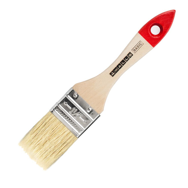 Кисть малярная флейцевая плоская 38 мм для лака, краски стен, металла ...