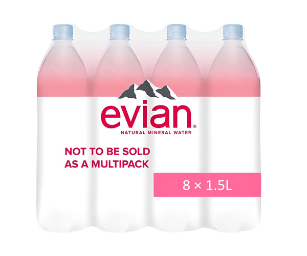 Вода минеральная природная Evian (Эвиан), 1,5 л х 8 шт, негазированная ...