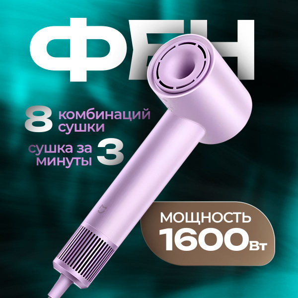 Фен для волос Xiaomi H501,110000 об/мин, 62 м/с,профессиональный ...