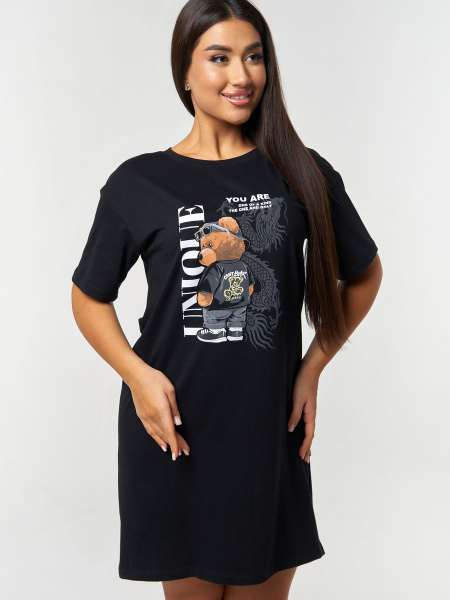 Туника платье футболка удлиненная оверсайз домашняя LanMar, Женский ...