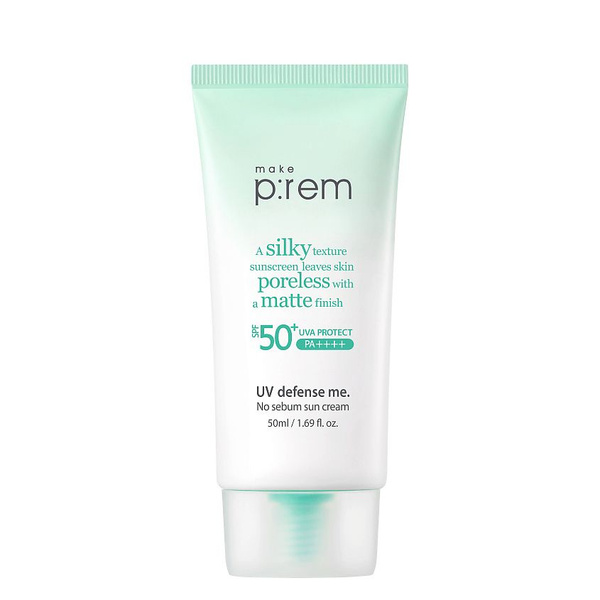 MAKE P:REM Крем для лица солнцезащитный матирующий SPF 50+ UV Defense ...