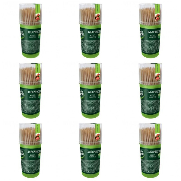 Master Fresh Зубочистки, в упаковке 100шт, 9уп - купить с доставкой по ...