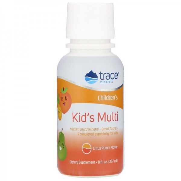 TRACE Minerals Kid's Multi витамины и минералы со вкусом тропического ...