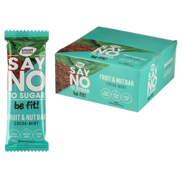 Батончик мюсли Smart Formulа Cocoa-mint фруктовый (15 батончиков по 40 ...
