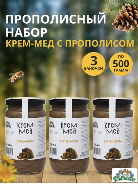 Набор Мёд с Прополисом Большой ,1500гр купить на OZON по низкой цене ...