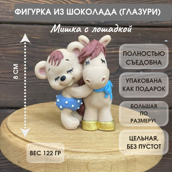 Фигурка из глазури на торт мишка с лошадкой - купить с доставкой по ...