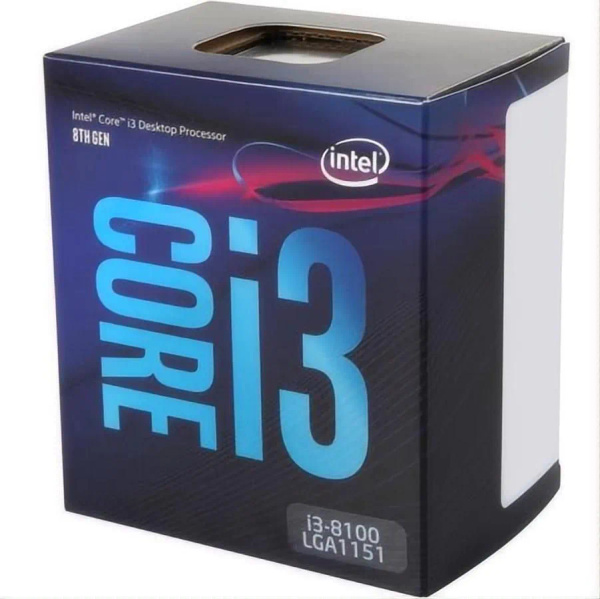 Процессор Intel Core i3 8-го поколения, BOX (с кулером), 4 яд., 3.6 ГГц ...