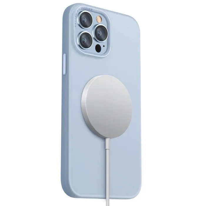 Панель-накладка Uniq Lino with MagSafe Arctic Blue для iPhone 13 Pro #2