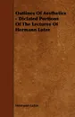 Outlines of Aesthetics - Dictated Portions of the Lectures of Hermann Lotze - Hermann Lotze